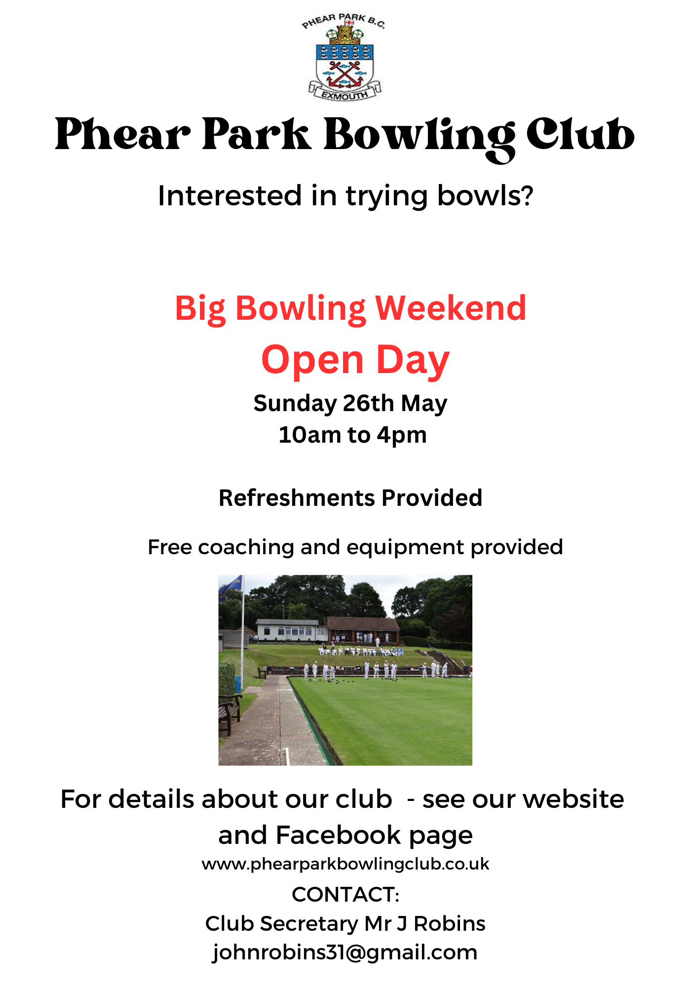 Big Bowls Weekend Open Days Poster